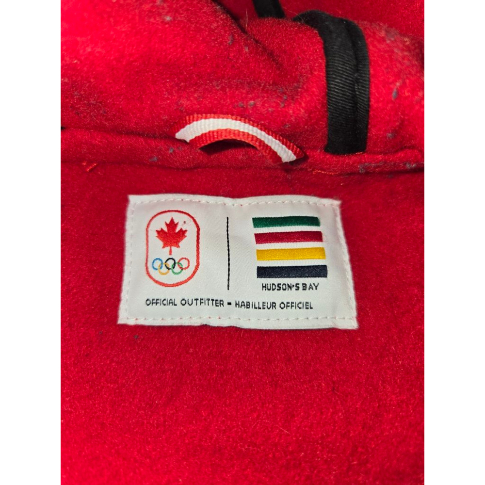 Women's Hudson's Bay Olympic Red & Black Duffle Coat XS - Picture 6 of 7